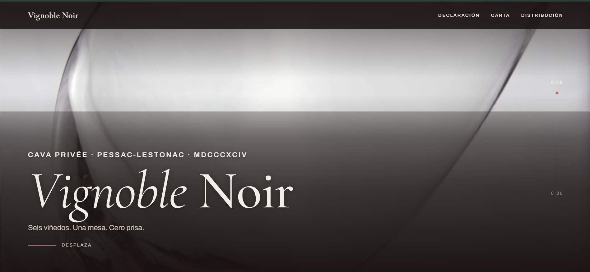 Captura del catálogo de vinos de Vino_web